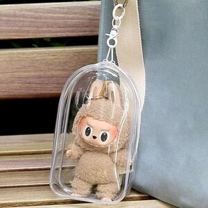 Transparent POUCH BAG CASE for Macaron & Big Into Energy Standing Labubu -